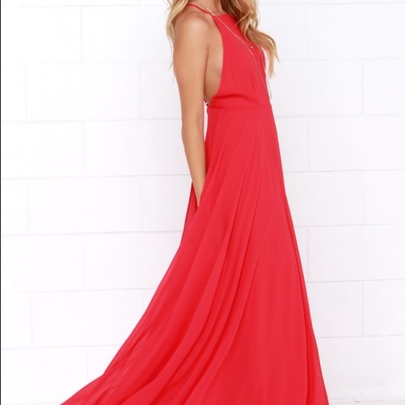lulus red prom dress